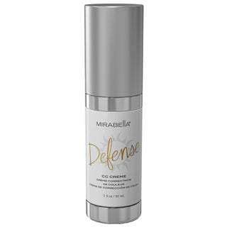 Mirabella Beauty CC Cream with SPF for flawless, shine-free coverage on white background.
