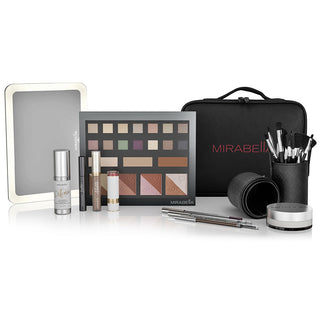 Makeup Organizer Kit for women bag with led mirror for travel