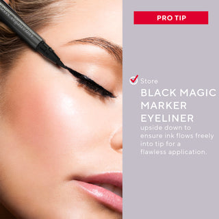 Chunky black liquid Magic eyeliner marker pen for smoky eye