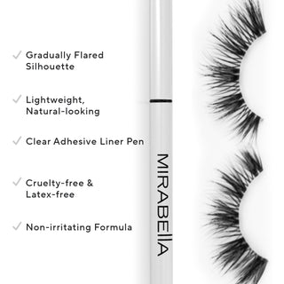 Easy Natural Faux Mink False Eyelash Application Eyeliner Pen