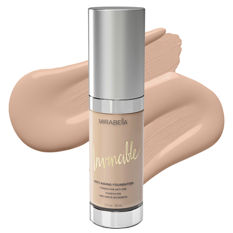 Mirabella Beauty Invincible Anti-Aging HD Matte Foundation - Liquid Mineral Makeup Ance Safe