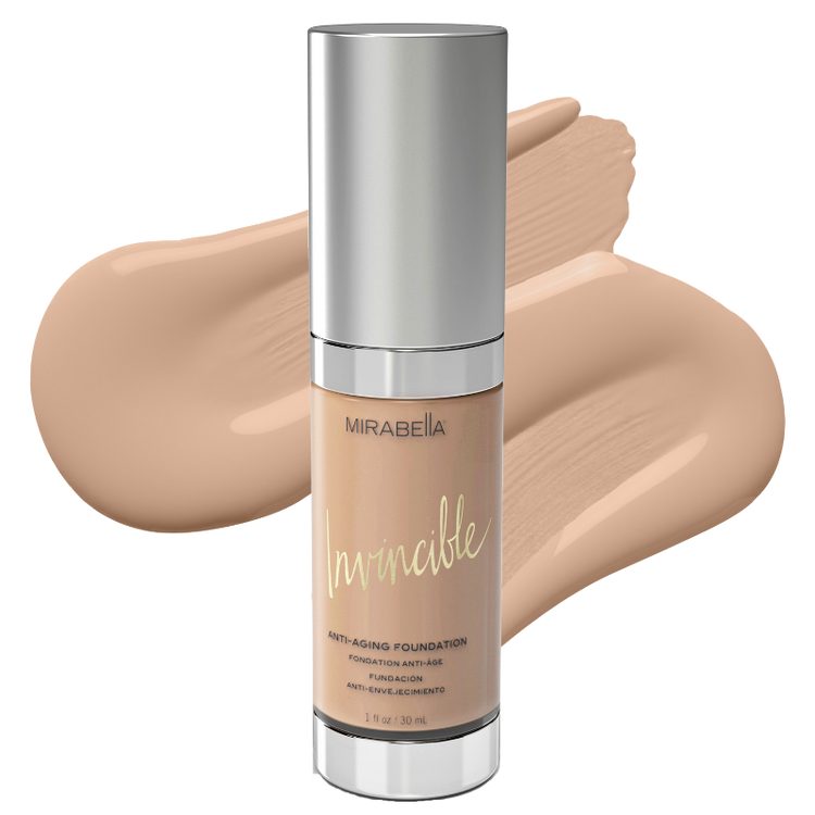 Mirabella Beauty Invincible Anti-Aging HD Matte Foundation - Liquid Mineral Makeup Ance Safe