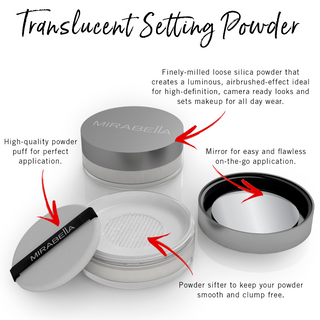 Translucent Setting powder for baking and setting makeup
