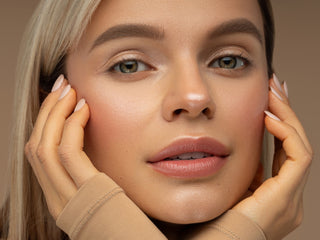 Mirabella Beauty model with radiant skin and natural glow, showcasing smooth complexion makeup, 20% off complexion essentials April 2026