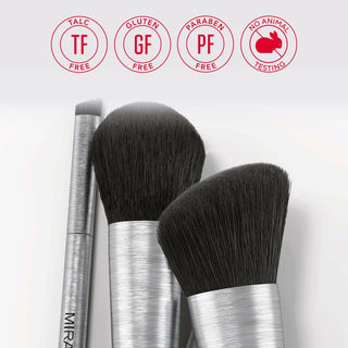 Mirabella vegan, synthetic makeup brushes – cruelty-free, high-quality tools for smooth, professional makeup application and precision.