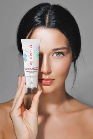 Mirabella lightweight primer creating a smooth look, ideal for oil control, moisturizing for mature skin & blurring face makeup