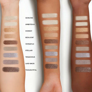 Nude eyeshadow Arm swatches for highly pigmented payoff