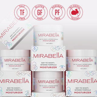 Image of Mirabella's No-No's showcasing the new Day to Night+ Collagen rich moisturizer cream. 