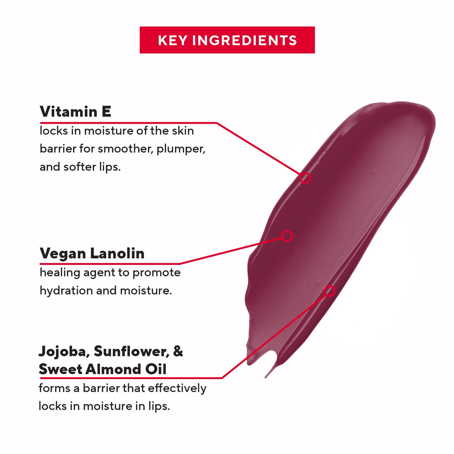 Mirabella Beauty Luxe Advanced Formula Lip Gloss Key Ingredients
