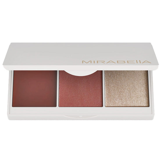 Mirabella Beauty Opulent Pro Full Face Trio - Combo Cream, Blush and Powder Highlighter Palette