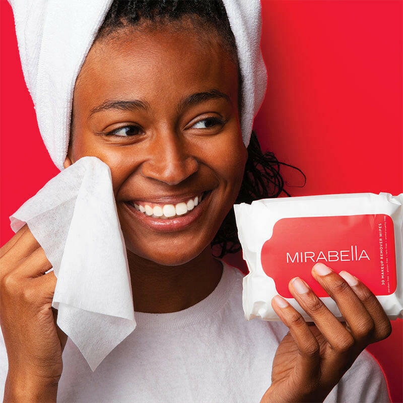 Mirabella Beauty- Rebranded Makeup Remover Wipes Model