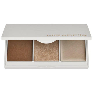 Mirabella Beauty Megastar Pro Face Trio - Contour Combo Cream, Blush and Powder Highlighter Compact