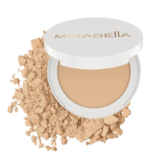 Mirabella Beauty Invincible For All Pure Press Foundation in Fair F5, light golden undertone offering silky smooth coverage and makeup with skincare.