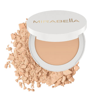 Mirabella Beauty Invincible For All Pure Press Foundation in Ivory I4, light beige tone delivering flawless natural finish and makeup with skincare.