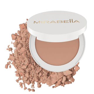 Mirabella Beauty Invincible For All Pure Press Foundation in Light L8, warm sand tone perfect for medium-light skin and makeup with skincare.