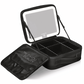 Mirabella Travel Pro Makeup Artist Bag with LED Light Up Mirror, Removable