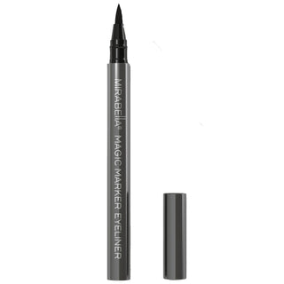 Mirabella Black Magic Marker Eyeliner: Sleek black packaging, felt tip next to cap on a white background.