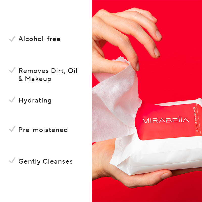 PreMoistened, MicellarWater, AlcoholFree Makeup Removing Wipes