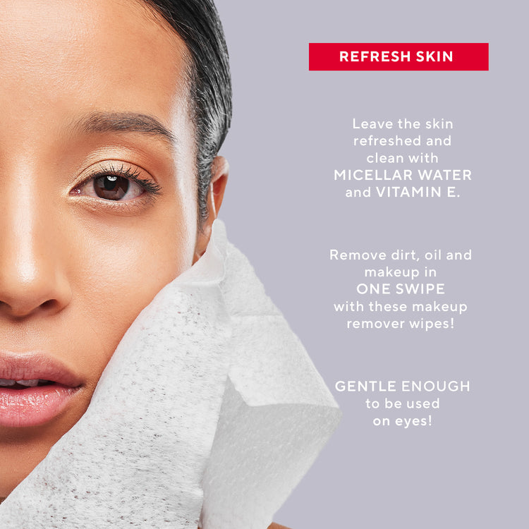 Mirabella Beauty- Rebranded Makeup Remover Wipes Model