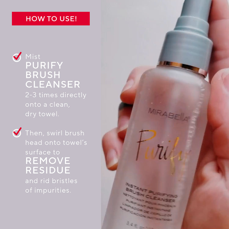 Purify Instant Brush Cleanser - How to use