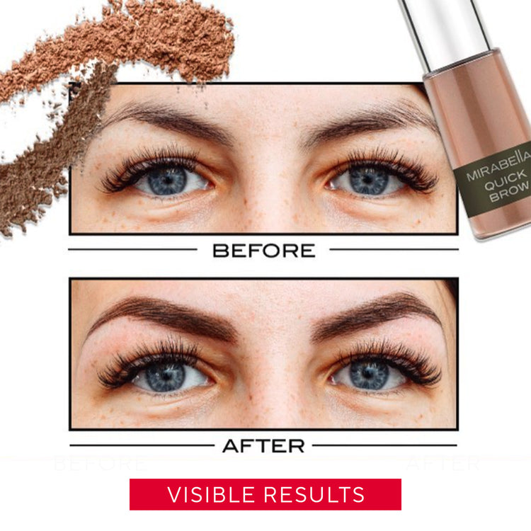 Mirabella Beauty - Quick Brow Powder, before and after use