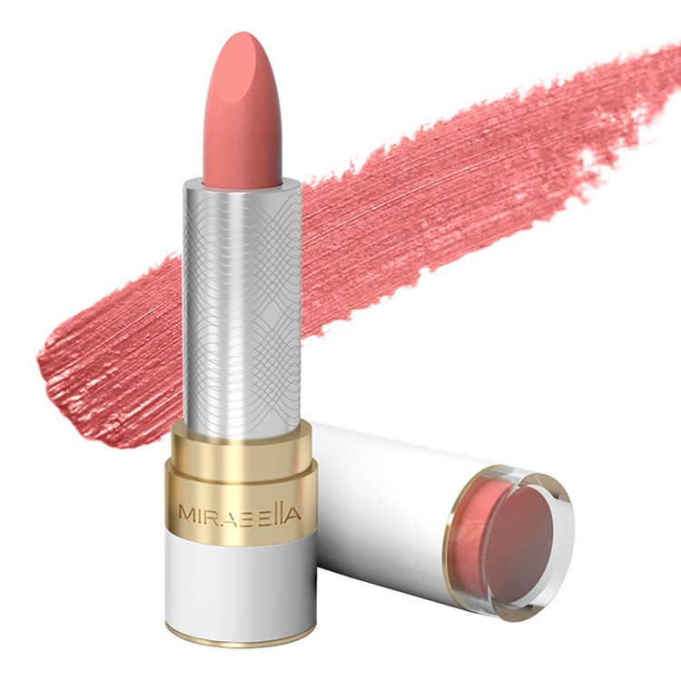 Mirabella Beauty - Coral Crush creamy long-wear lipstick