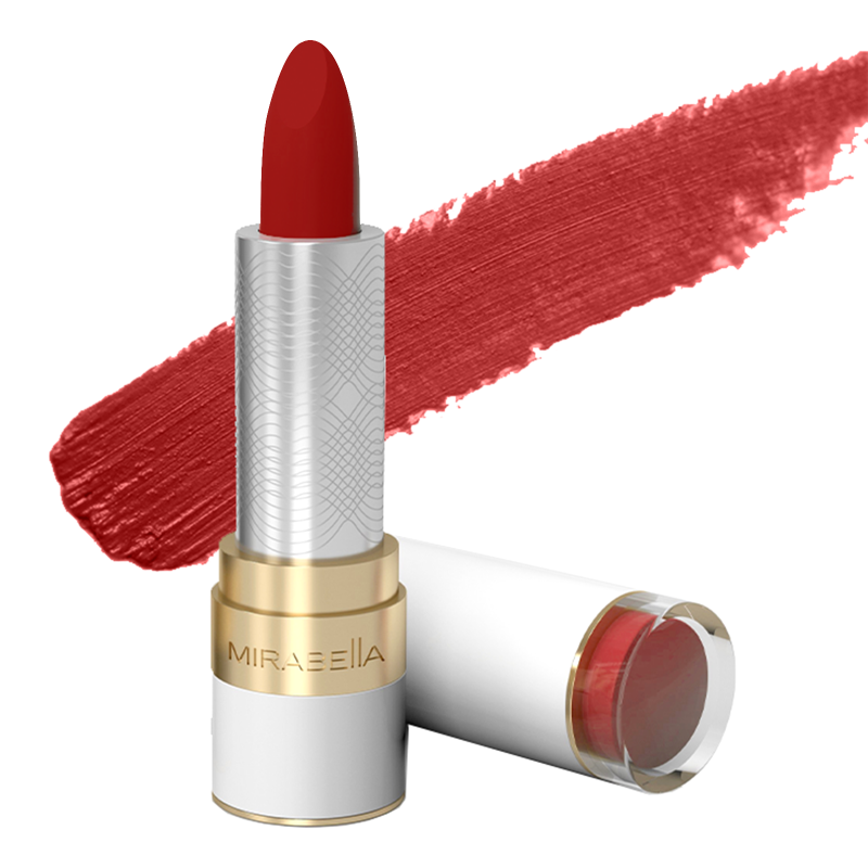 Mirabella Beauty - Perfect Red creamy long-wear lipstick