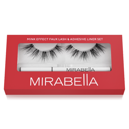 Mink Effect Faux Lash & Adhesive Liner Set - Mirabella Beauty
