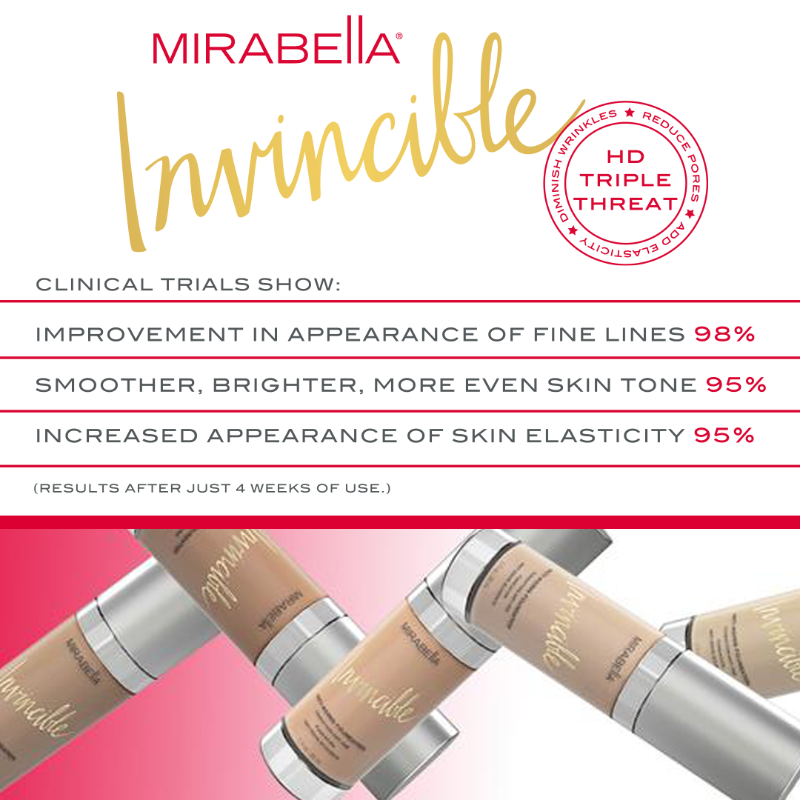 Mirabella Beauty - Invincible Anti Aging HD Foundation, gluten free and cruelty foundation for face