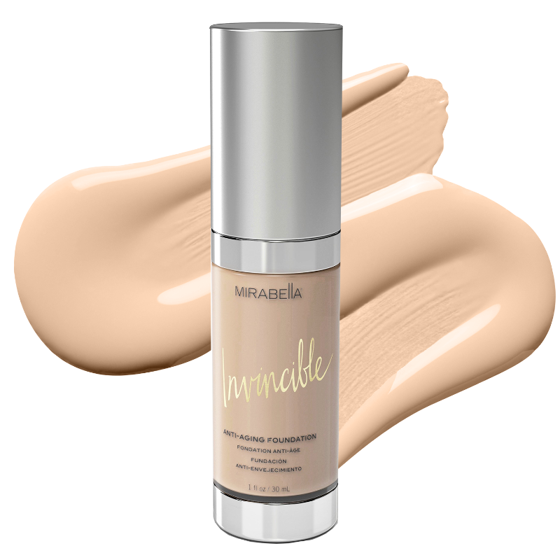 Mirabella Invincible Anti-Aging HD Foundation - Medium (IV), 1 fl.oz.