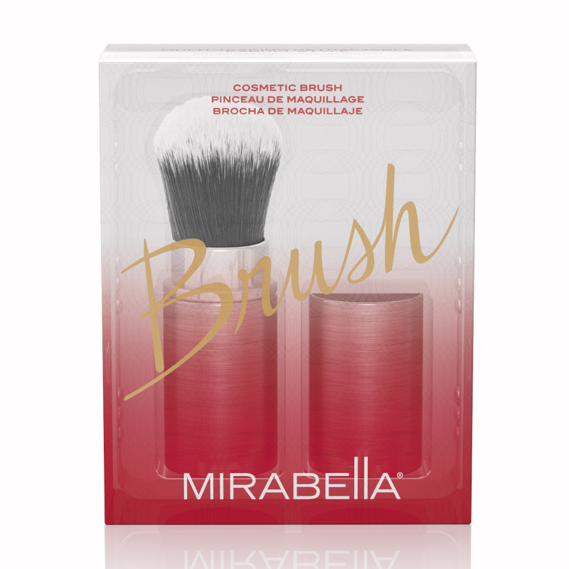 Multi-Tasking Retractable Kabuki Style Professioanl Makeup Brush with secondary carton - Mirabella Beauty