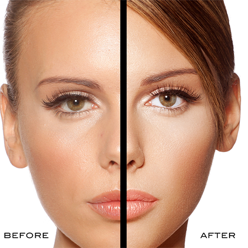 Mirabella Beauty Perfecting Powder - Before and After Model