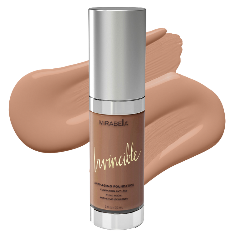 Mirabella Beauty Invincible Anti-Aging HD Matte Foundation - Liquid Mineral Makeup Ance Safe